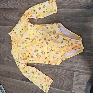 Yellow One piece rashguard 18m